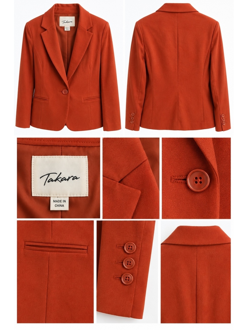 Talbots orange blazer
